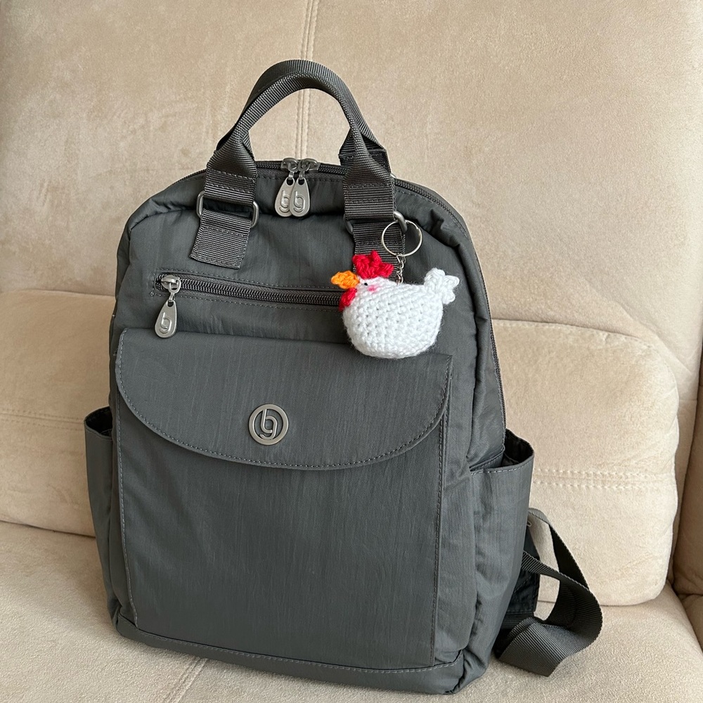Baggallini Work Travel Backpack with Luggage Sleeve, Double Handles